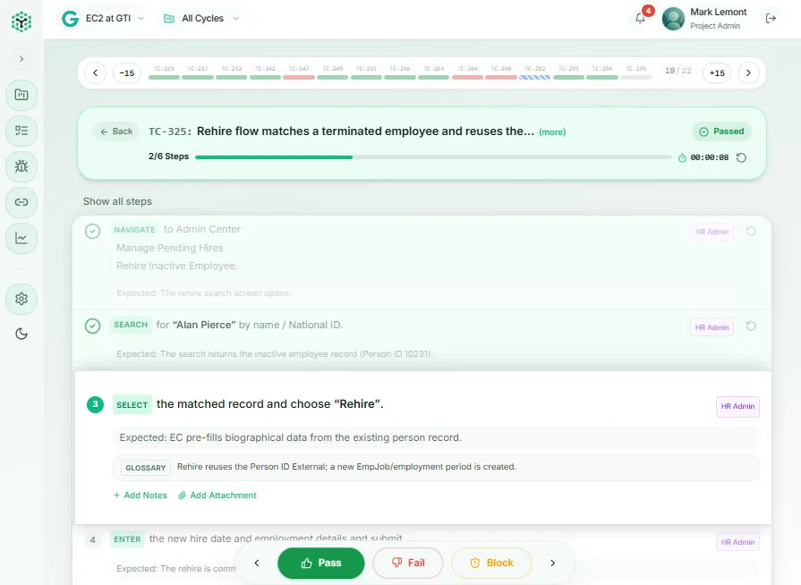 End-to-End Test Automation - Test Execution Interface